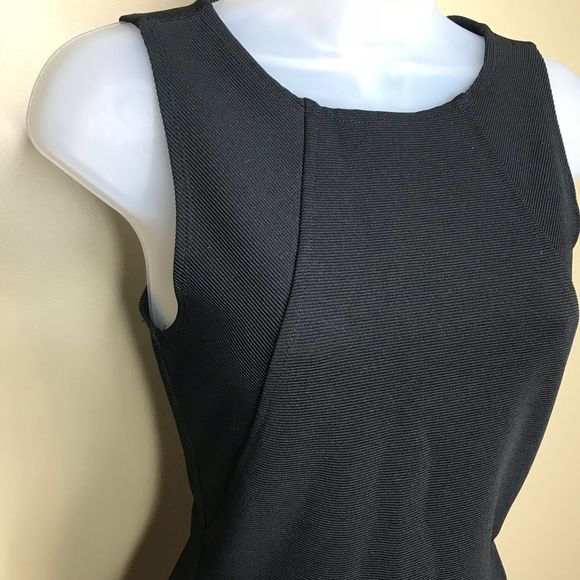 BLACK MINI BODYCON DRESS - Picture 2 of 3